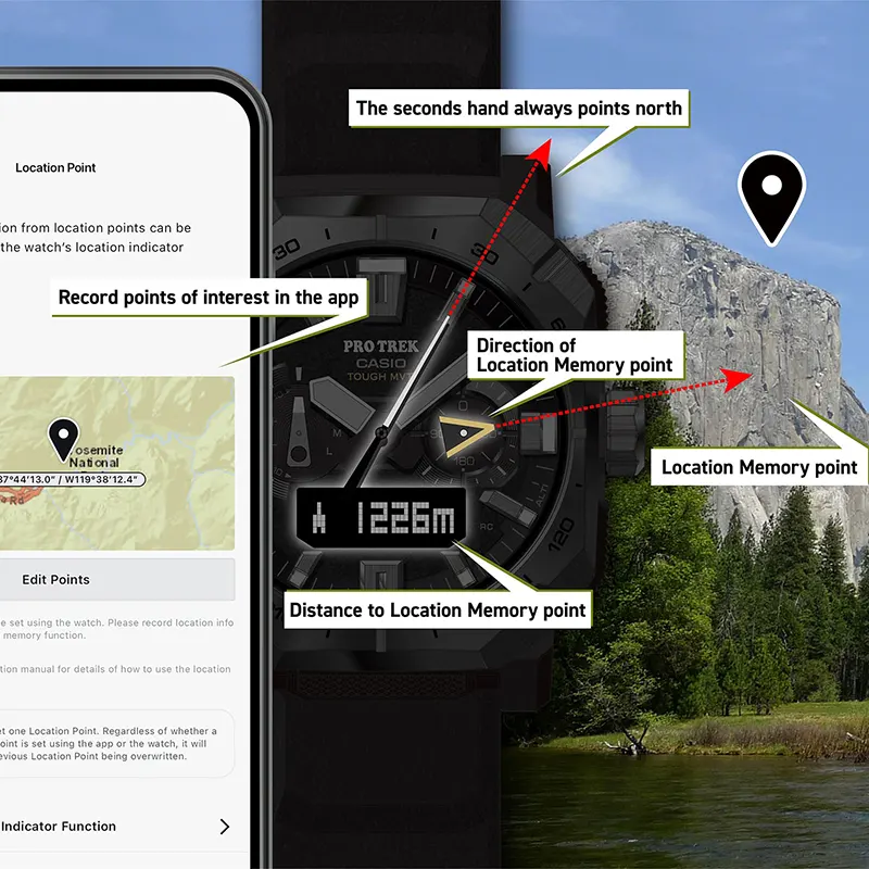 Casio Pro Trek Yosemite Black Carbon Solar Power Men's Watch- PRW-B1000-1